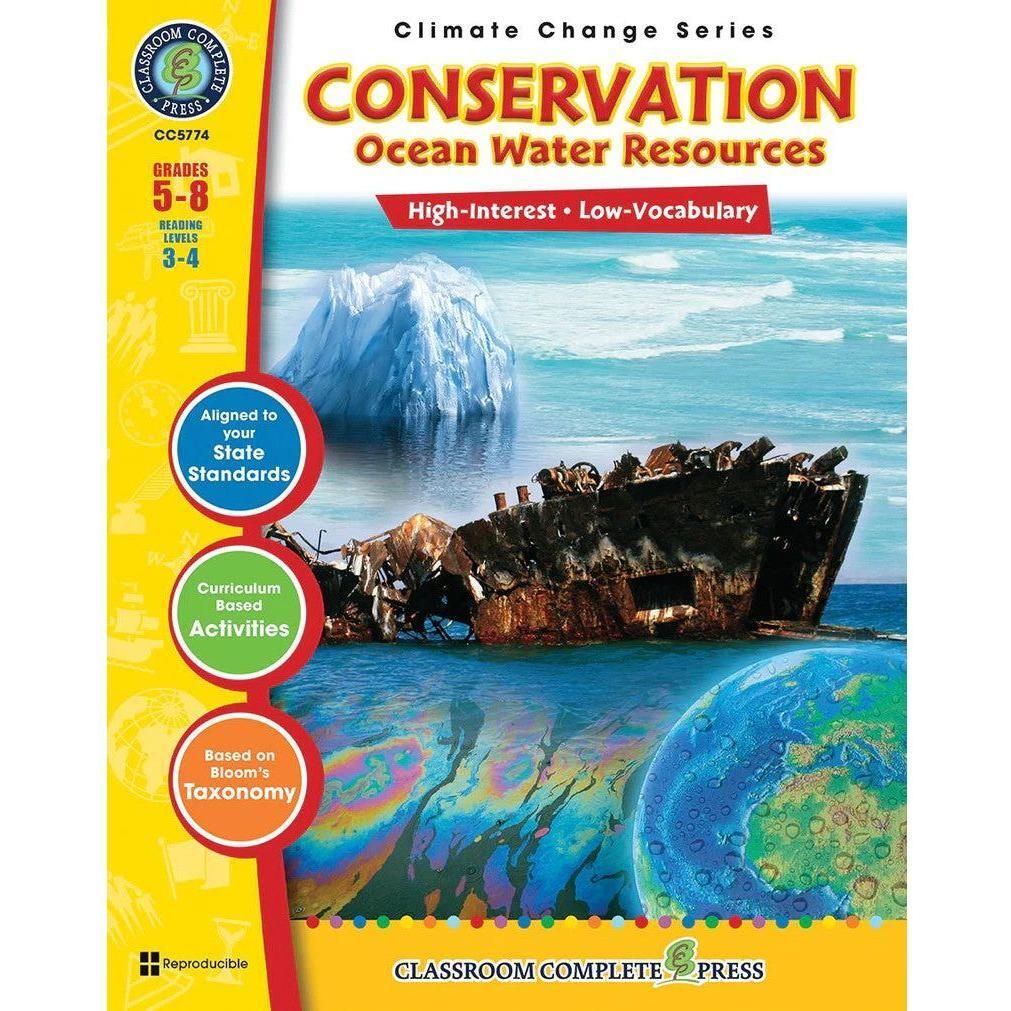 Classroom Complete Press: Conservation Ocean Water Resources Workbook
