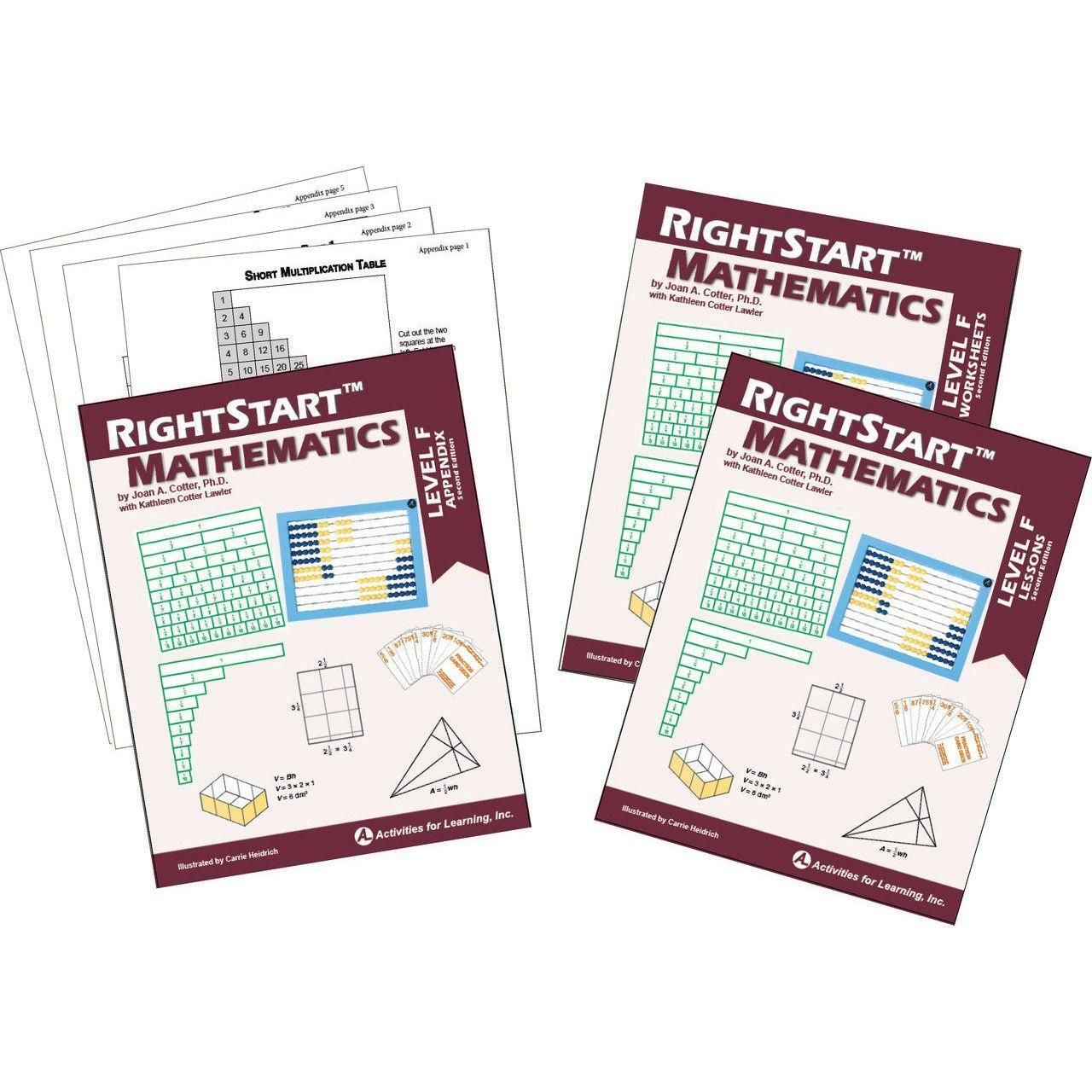 RightStart„¢ Mathematics Level F Second Edition Book Bundle
