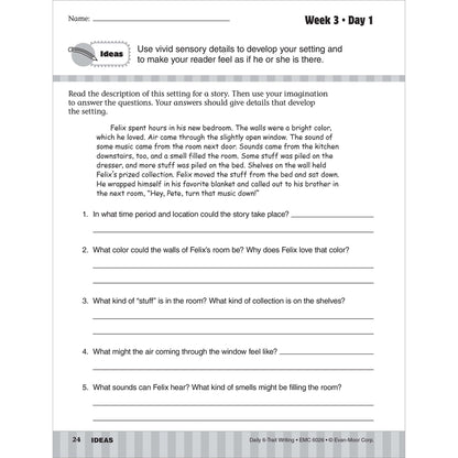Daily 6-Trait Writing Student Practice Book, Grade 6