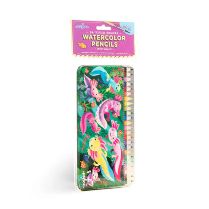 Axolotl 24 Mini Watercolor Pencils Tin