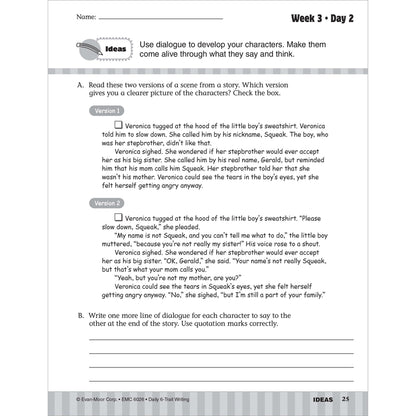 Daily 6-Trait Writing Student Practice Book, Grade 6