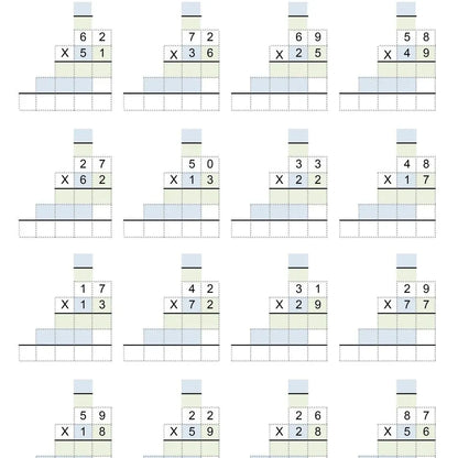 Channie's: One Page A Day Double Digit Multiplication Math Workbook