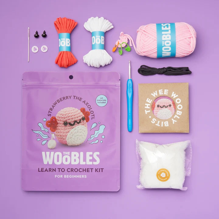 Woobles Strawberry the Axolotl
