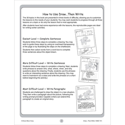 Draw…Then Write, Workbook Grade 1-3