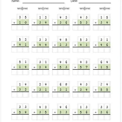 Channie's: One Page A Day Double Digit Math Workbook
