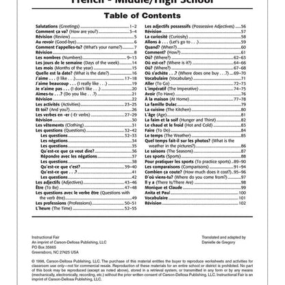 The 100+ Series: French, Grades 6-12