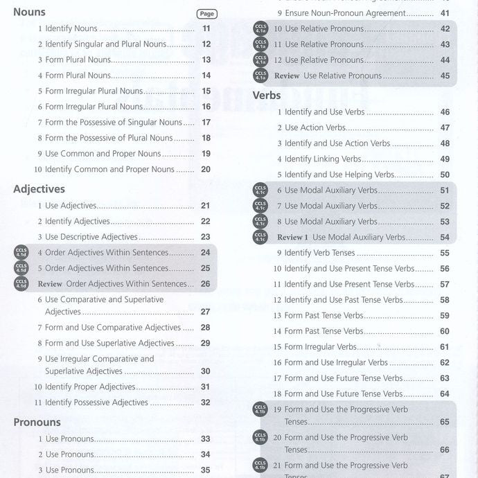 Language Fundamentals, Workbook Grade 4