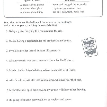 Language Fundamentals, Workbook Grade 4