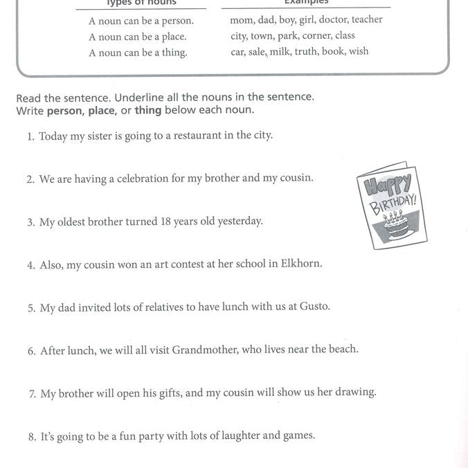 Language Fundamentals, Workbook Grade 4