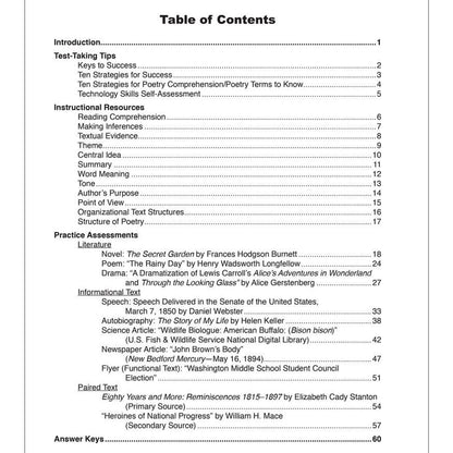 Reading Comprehension: Tips and Practice for Reading Assessments Grade 7