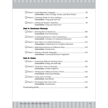 Daily 6-Trait Writing, Workbook Grade 4