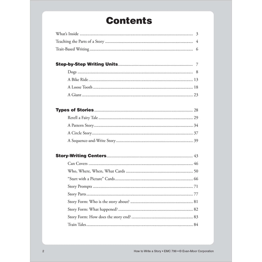 How To Write A Story, Workbook Grade 1-3