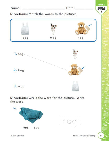 180 Days: Reading for Kindergarten, 2nd Edition