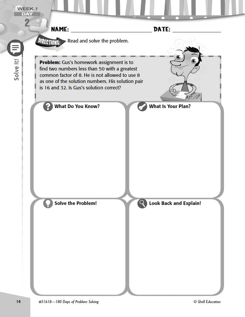 180 Days: Problem Solving for Sixth Grade