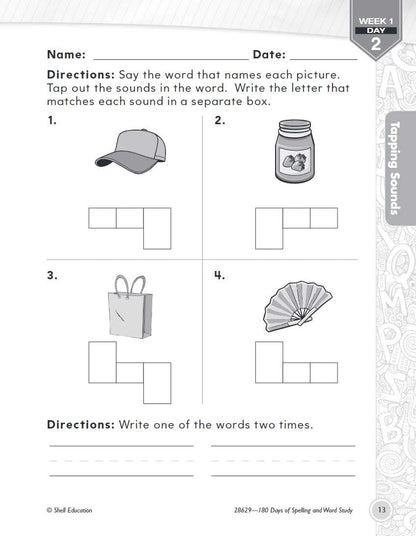 180 Days: Spelling and Word Study for First Grade