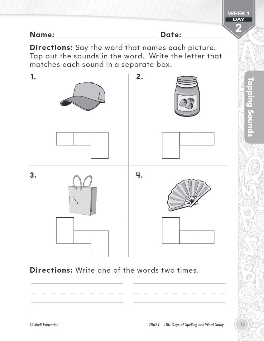 180 Days: Spelling and Word Study for First Grade