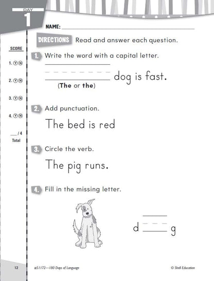 180 Days: Language for Kindergarten