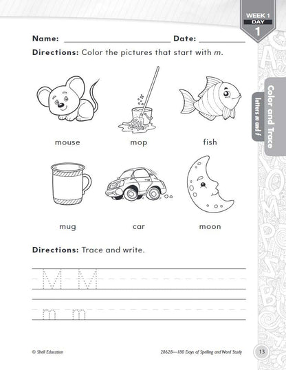 180 Days: Spelling and Word Study for Kindergarten