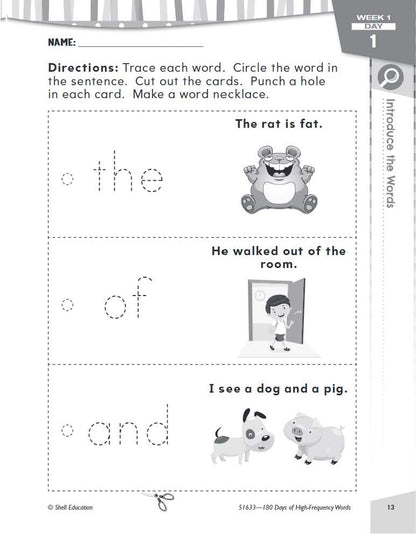 180 Days: High-Frequency Words for Kindergarten