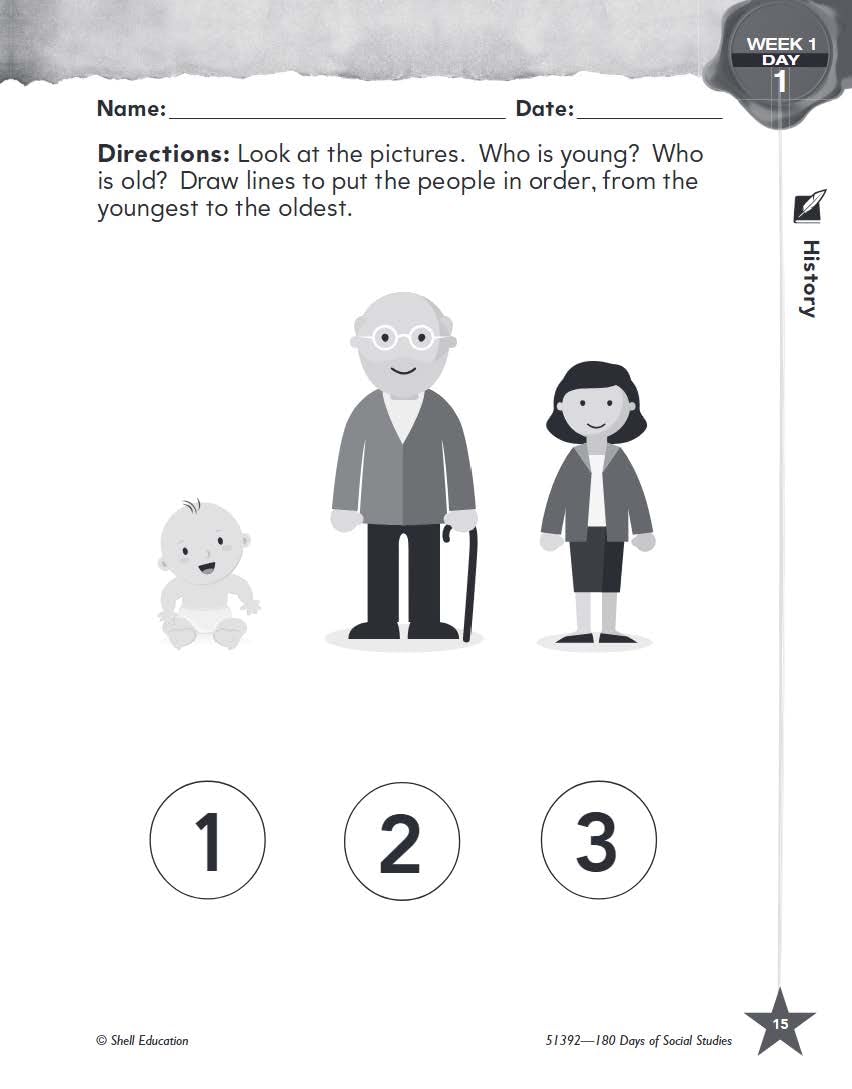 180 Days: Social Studies for Kindergarten