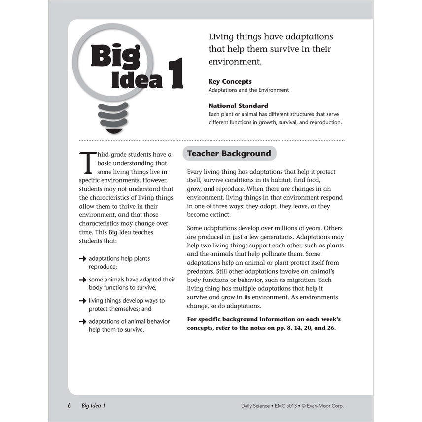 Daily Science Workbook, Grade 3
