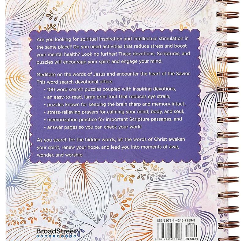 100 Meditations on the Words of Jesus Word Search Devotional