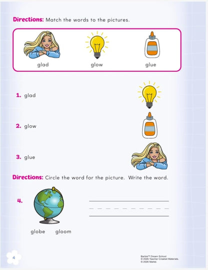Barbie Dream School Kindergarten Workbook