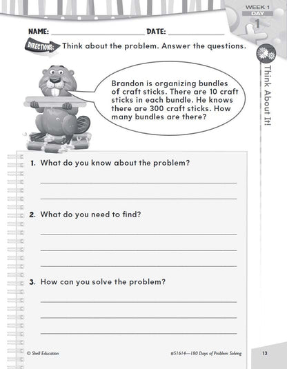 180 Days: Problem Solving for Second Grade