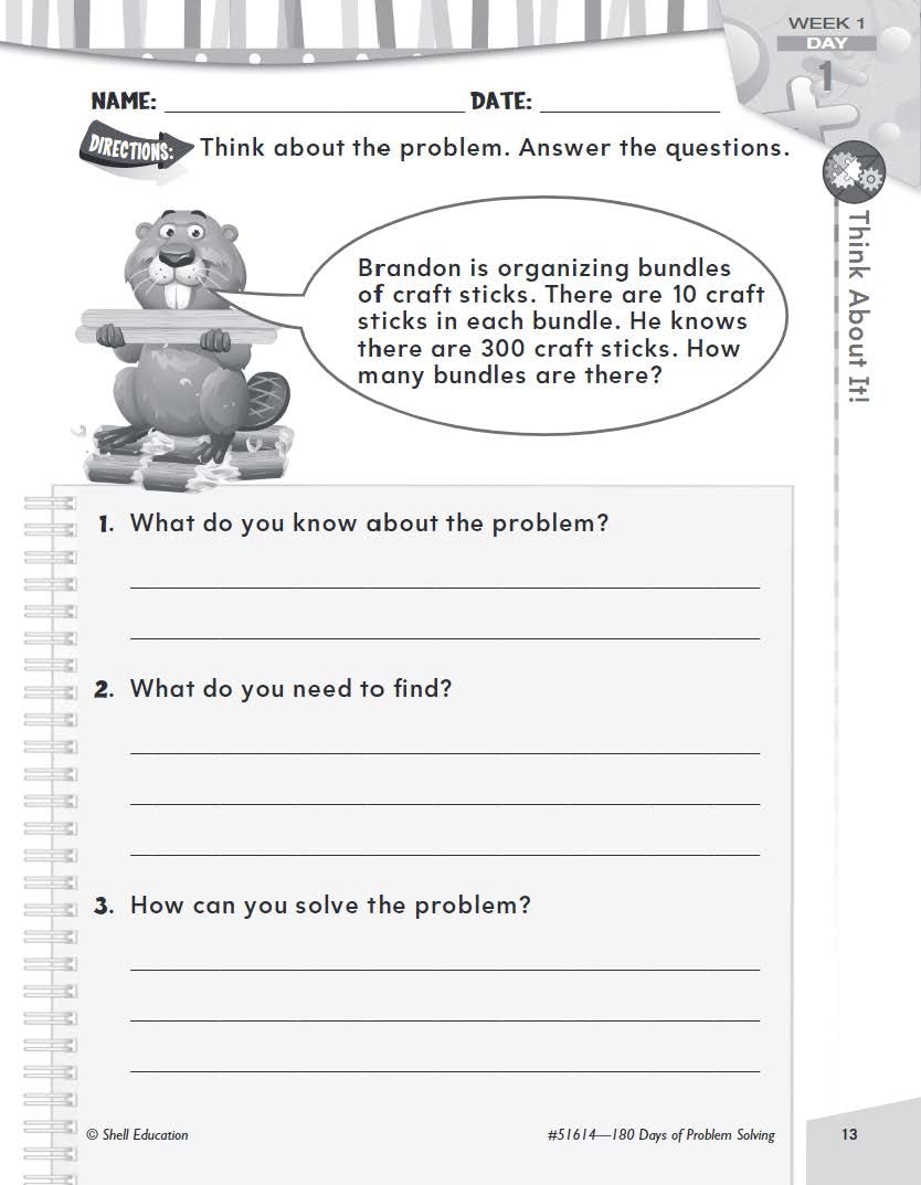 180 Days: Problem Solving for Second Grade