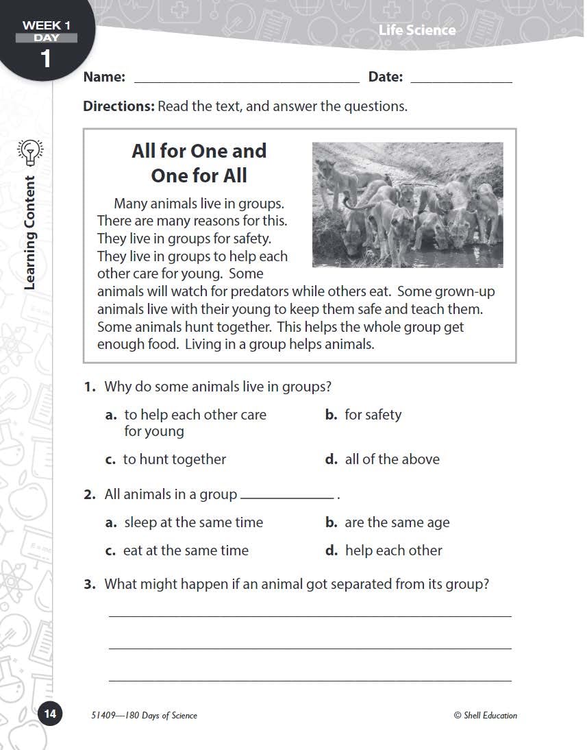 180 Days: Science for Third Grade