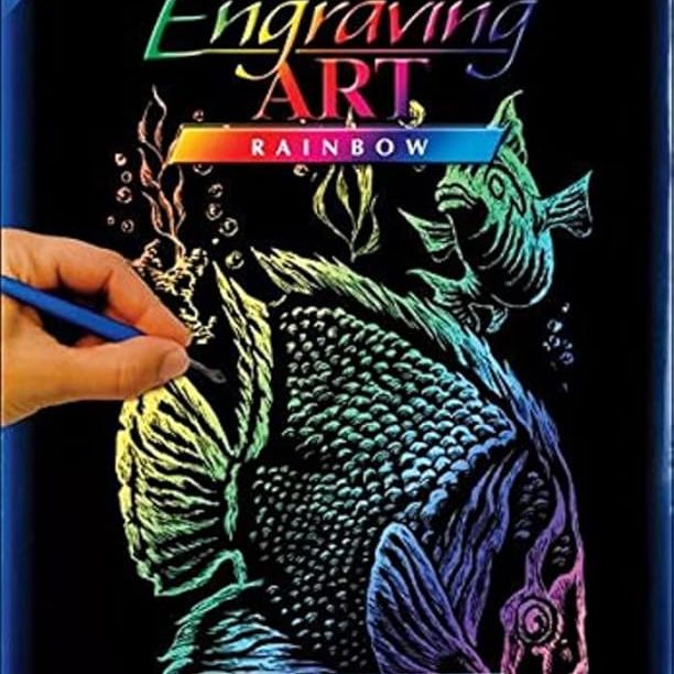 Engraving Art Kit - Rainbow Mini Tropical Fish, Multicolor