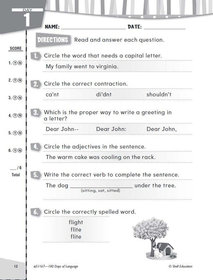 180 Days: Language for Second Grade