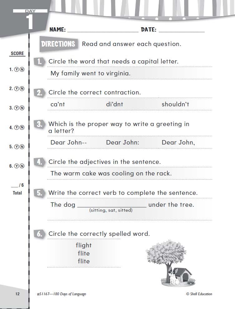180 Days: Language for Second Grade