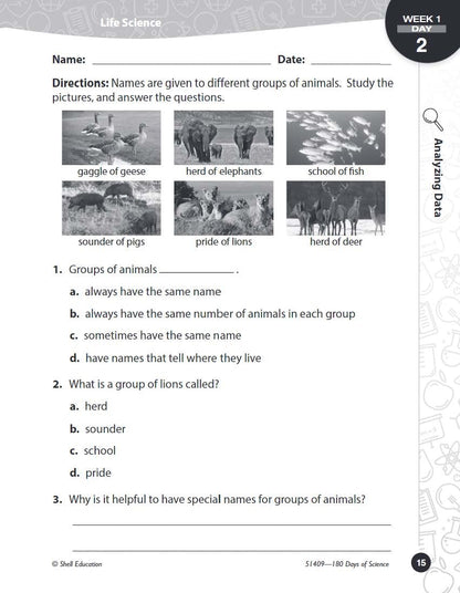 180 Days: Science for Third Grade
