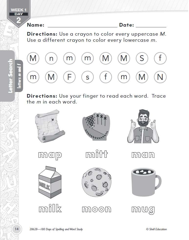 180 Days: Spelling and Word Study for Kindergarten