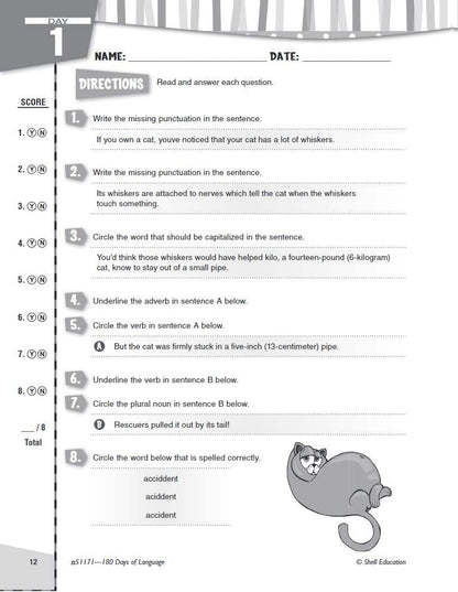 180 Days: Language for Sixth Grade