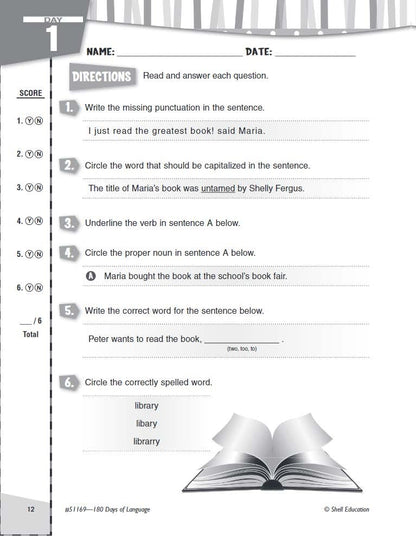 180 Days: Language for Fourth Grade