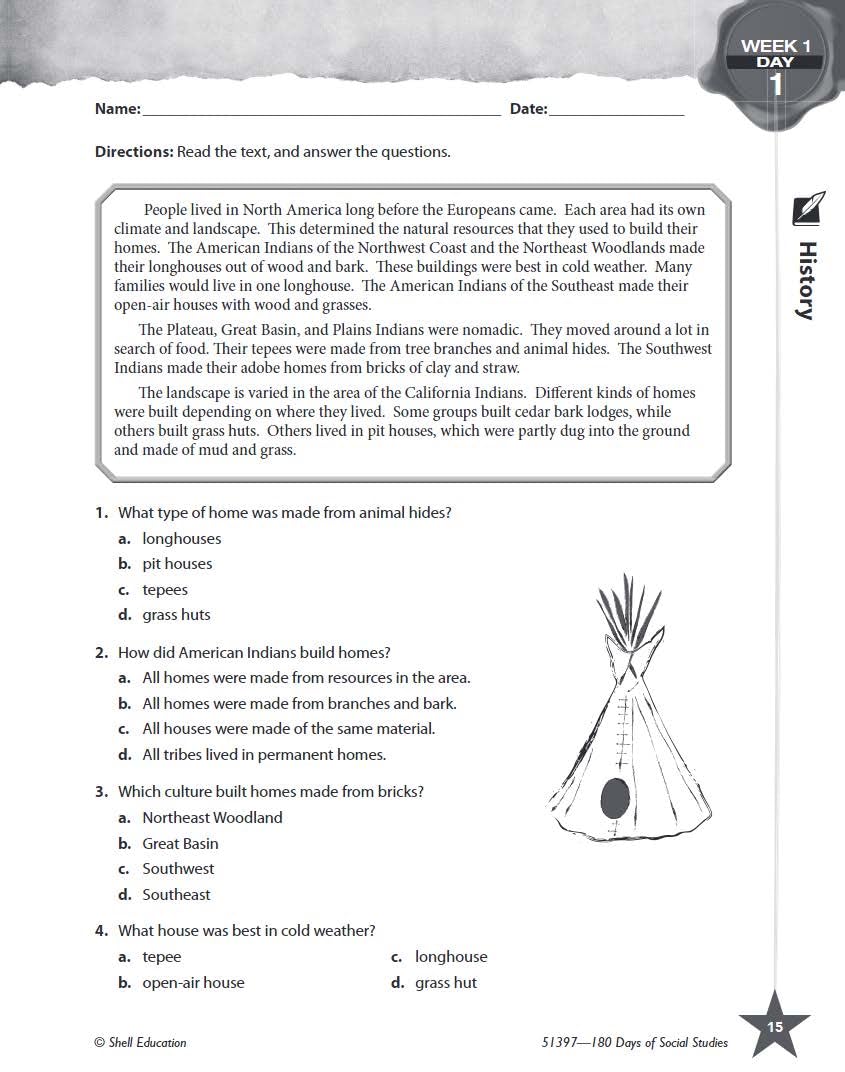 180 Days: Social Studies for Fifth Grade