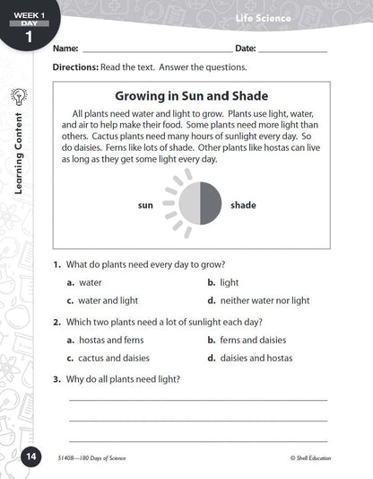 180 Days: Science for Second Grade