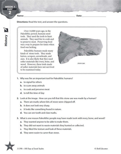 180 Days: Social Studies for Sixth Grade