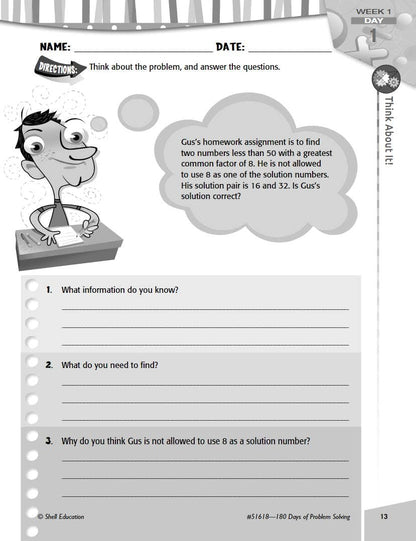 180 Days: Problem Solving for Sixth Grade
