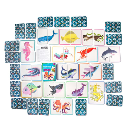 Sea Life Memory Match & Make Card Game
