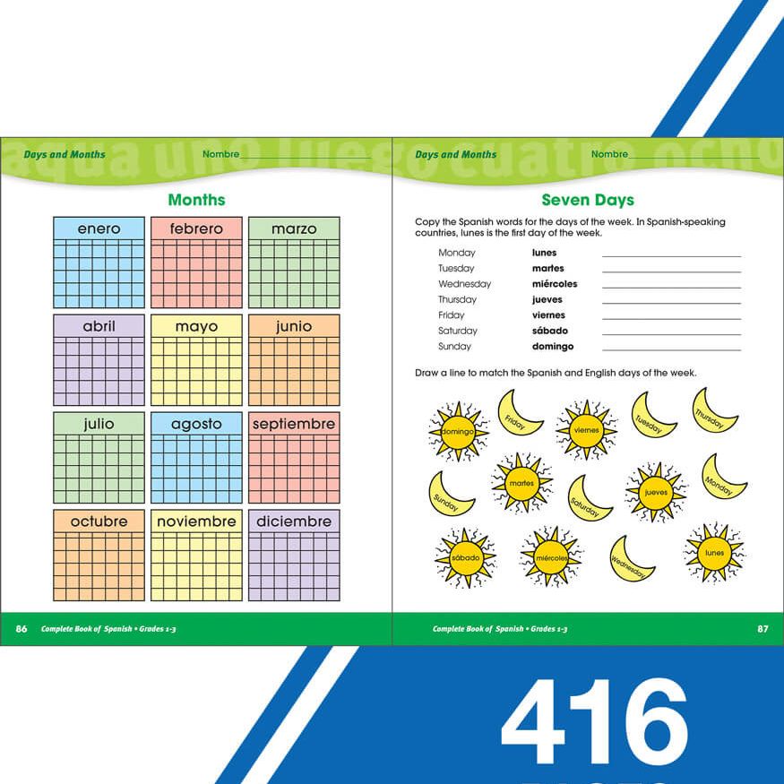 The Complete Book of Spanish Workbook, Grades 1 - 3