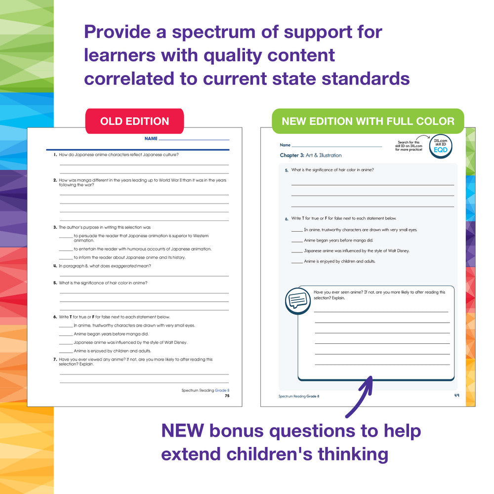Spectrum Reading Workbook Grade 8