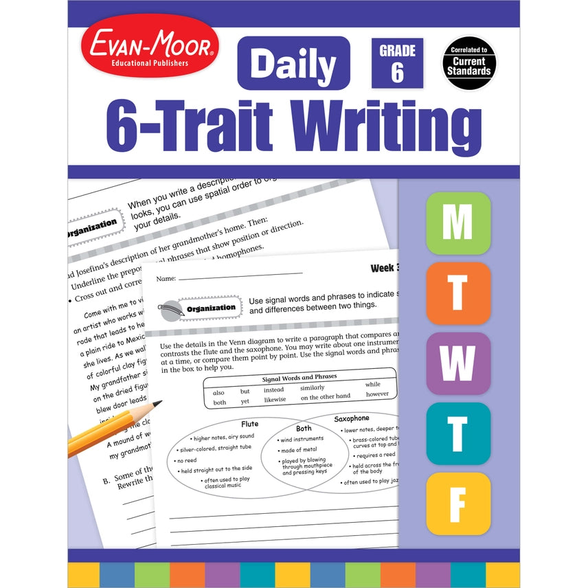 Daily 6-Trait Writing Workbook. Grade 6