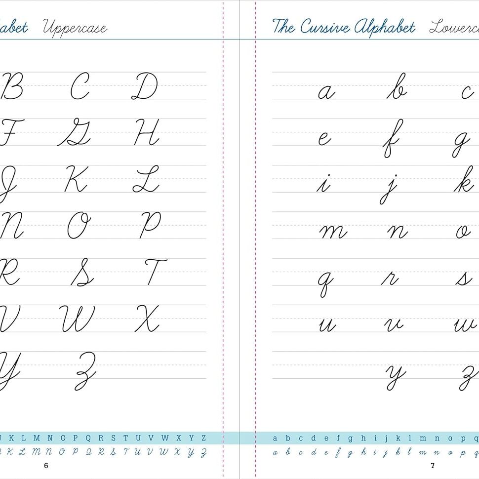 Cursive Handwriting Workbook for Teens and Young Adults