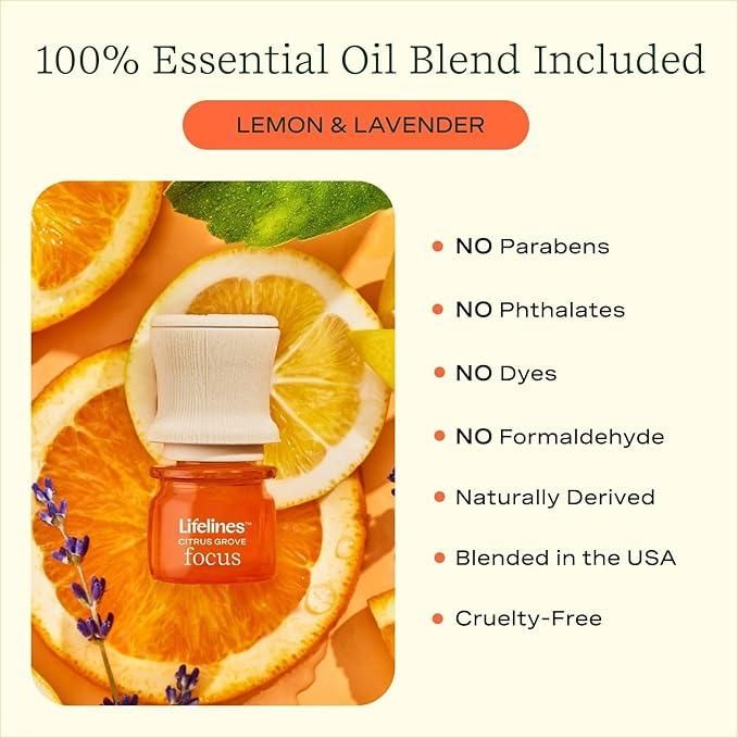 Lifelines 2pk Grounding Stones - Tactile Fidget Collection plus Essential Oil Blend