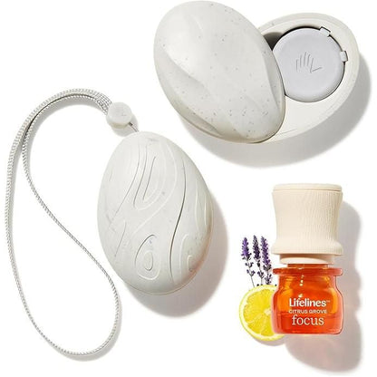 Lifelines 2pk Grounding Stones - Tactile Fidget Collection plus Essential Oil Blend