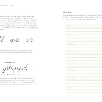 Cursive Handwriting Workbook For Teens