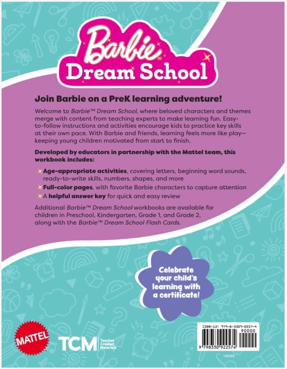 Barbie Dream School PreK Workbook